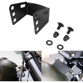 Motorcycle Gas Tank Lift Kit, Gas Tank Rising Lift Kit, Adjustable Modified Risers Bracket Compatible with Harley Softail Street Bob FXBB 114 FXBBS, FXST 2018-2024, YXJSTJ000-ST-BK