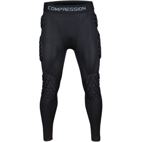 Mens Padded Compression Pants Football Girdles Athletic Leggings for Soccer Basketball Paintball Hockey