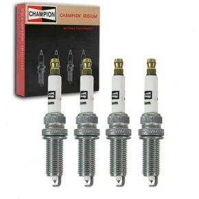 4 pc Champion Iridium Spark Plugs compatible with Nissan Rogue 2.5L L4 2008-2018