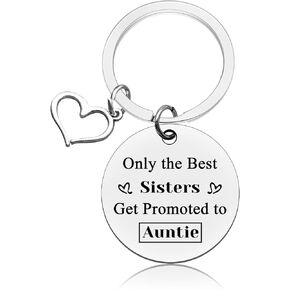 New Aunt Gifts for Sister Friends Auntie to be Keychain Gift Pregnancy Announcements for Aunt New Auntie Announcement Jewelry Keychain Baby Shower Baby Reveal Gifts for Aunt Expecting Aunt Gift