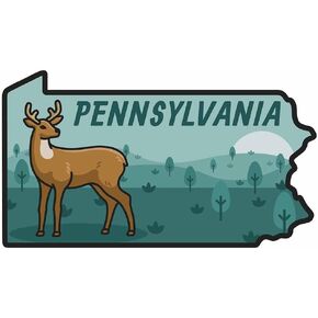 Pennsylvania State Sticker, Weatherproof Vinyl Sticker