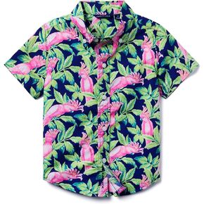 Janie and Jack Boys Bird Print Top (Toddler/Little Big Kid)