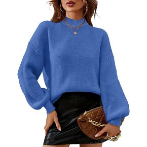 Zeagoo Women's Sweaters 2024 Winter Fashion Trendy Long Sleeve Turtleneck Tops