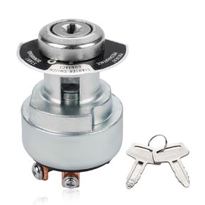Ignition Starter Key Switch Replacement for 1E013-63590 1E013-63592 183827 Compatible with Kubota 600 D850 D950 D722 D905 D1005 D1105 V1305 V1505 B4200D B5100 B6100 B7100 Grasshopper Tractor