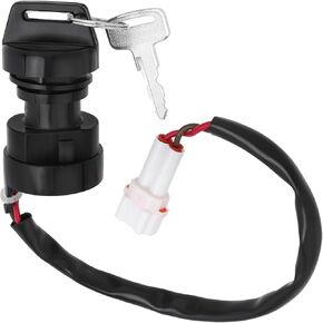 Ignition Key Switch for Yamaha Wolverine 350 Warrior 350 Bear Tracker 250 Big Bear 250 Bruin 250 350 Grizzly 125 350 Raptor 125 250 350 660 700，OEM# 5LP-82510-00-00 5LP-82510-01-00