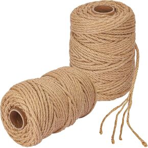 Diameter 1 Inch Hemp Rope - 100 Feet Length Thick Jute Rope, Nautical Manila Rope for Decorative Rope for Outdoor Landscaping, Gardening, Home Improvement, Crafts