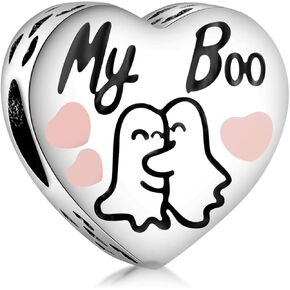 925 Sterling Silver Halloween Skeleton Charms for Bracelets and Necklaces Pendant Beads Halloween Jewelry Gifts for Women Friends