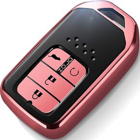 Intermerge for Honda Key Fob Cover,Special Soft TPU Key Case Protector Compatible with Honda Civic Accord CR-V HR-V Fit Odyssey JED Crosstour Crider Honda Keyless Smart Key Cover (Silver)