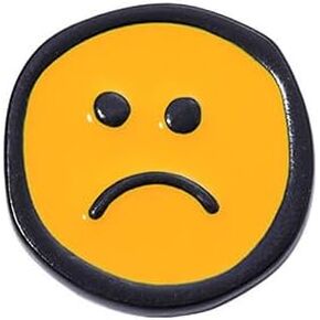 Sad Face Brooch Artist Shiny Jewelry Art Student Graduation Souvenir Brooch Drip Oil Painted Enamel Pin Suitable for Hat Jacket Canvas Bag