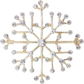EVER FAITH Austrian Crystal Charming Lady Winter Snowflake Brooch Pin Clear