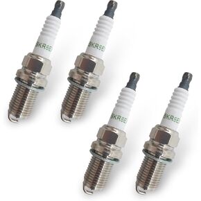 4 PCS Car Spark Plug, Ignition System Engine Spark Plug Replacement BKR5EIX11 5464, Durable Alloy Standard In-situ Installation Spark Plug, Compatible with Honda Mazda Lexus (Silver)