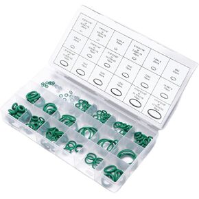 270 Pieces O-Ring Assortment Set, Rubber Seal Gasket Washer Kit for Car A/C and Plumbing, 18 Sizes, Organized in Plastic Box for Automotive and Household Use (Green)