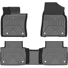 Youxmoto Floor Mats for Toyota Camry 2018 2019 2020 2021 2022 2023 2024, Custom Fit Car Floor Liners, TPE Deep Grooved Floormats, 3 Pieces Black (Front & Rear Row) Not Fit Hybrid or AWD