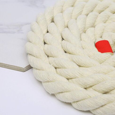 1/2 Inch x 164 Feet Natural Twisted Cotton Rope Strong Thick Soft Rope for Sports Tug of War, Decor Crafts, Landscaping, Railings, Hammock, Home Decorating,Camping, Wedding Rope in Saudi Arabia