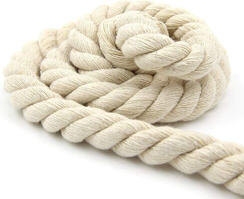1/2 Inch x 164 Feet Natural Twisted Cotton Rope Strong Thick Soft Rope for Sports Tug of War, Decor Crafts, Landscaping, Railings, Hammock, Home Decorating,Camping, Wedding Rope in Saudi Arabia