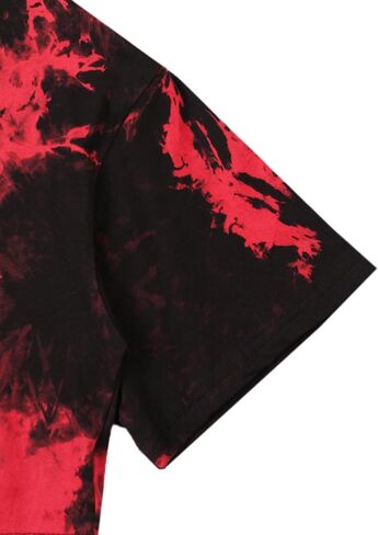 SOFIA'S CHOICE Women's Short Sleeve Tie Dye Crop Top Round Neck Summer Casual Tee in Saudi Arabia