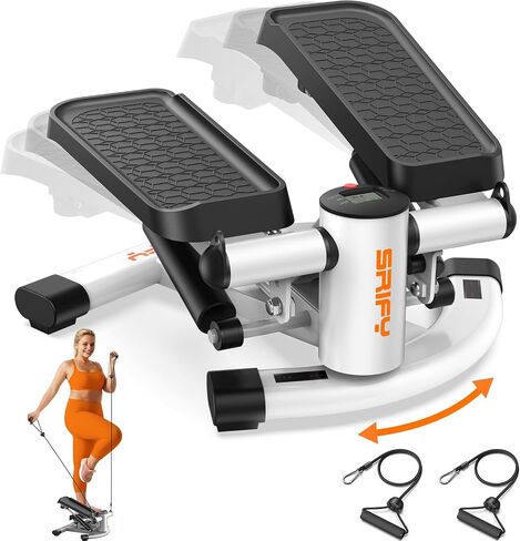 Twist Steppers for Exercise at Home,Stair Stepper with Resistance Bands,Exercise Equipment with 330lbs Capacity,Mini Stepper for Full Body Workout in Saudi Arabia