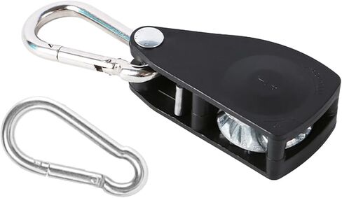 Ratchet Pulley System Ratcheting Tie Down 1/4" Rope Tensioning Tool Heavy Duty Rope Tightener Ratchet Rope Hanger for Outdoor, Black in Kuwait