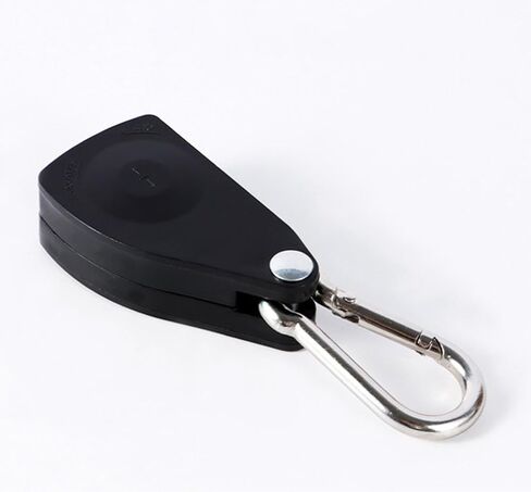 Ratchet Pulley System Ratcheting Tie Down 1/4" Rope Tensioning Tool Heavy Duty Rope Tightener Ratchet Rope Hanger for Outdoor, Black in Kuwait