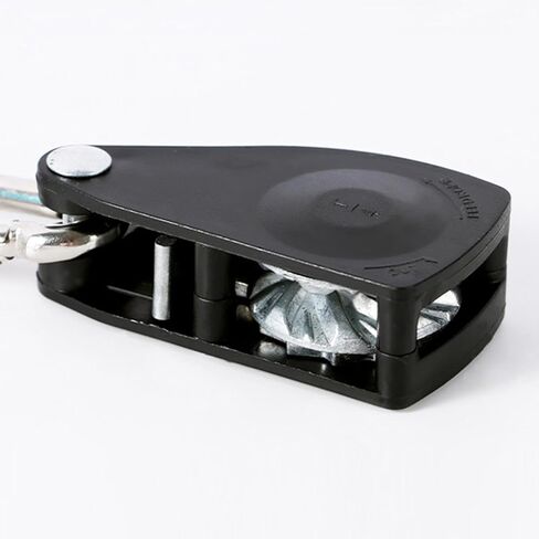 Ratchet Pulley System Ratcheting Tie Down 1/4" Rope Tensioning Tool Heavy Duty Rope Tightener Ratchet Rope Hanger for Outdoor, Black in Kuwait