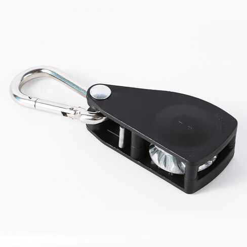 Ratchet Pulley System Ratcheting Tie Down 1/4" Rope Tensioning Tool Heavy Duty Rope Tightener Ratchet Rope Hanger for Outdoor, Black in Kuwait