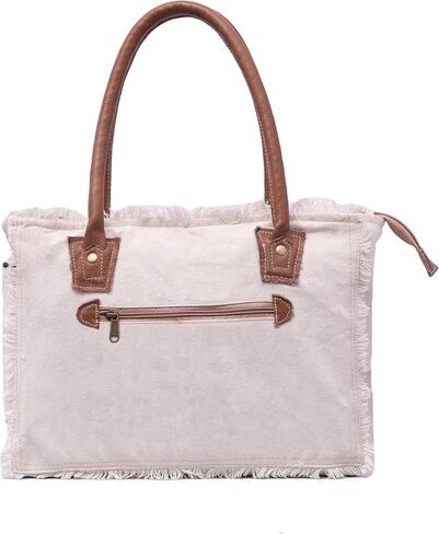 Sel De Mer Upcycled Large Upcycled Canvas Crossbody Bag & Cowhide Tote Bag, Cowhide Leather Handbag Bag for Women in Saudi Arabia
