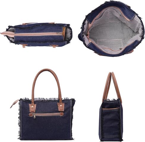 Sel De Mer Upcycled Large Upcycled Canvas Crossbody Bag & Cowhide Tote Bag, Cowhide Leather Handbag Bag for Women in Saudi Arabia