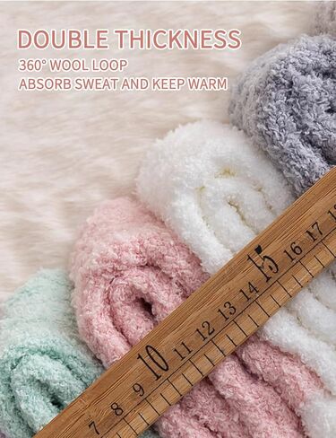 5 أزواج من الجوارب الغامضة، شبشب ناعم ومريح، جوارب شتوية دافئة من القطيفة، جوارب عيد الميلاد، هدايا للنساء in Kuwait