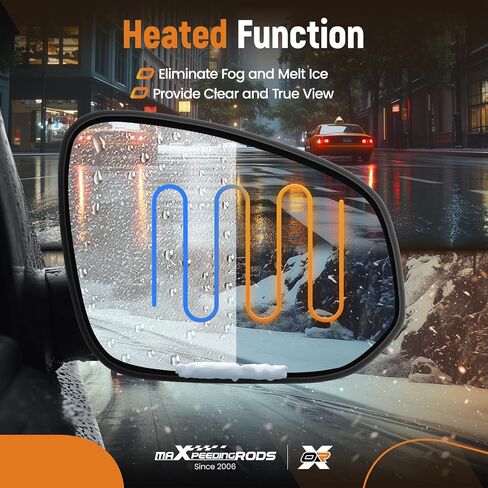 maXpeedingrods Passenger Side Power Heated Mirror Glass Replacement for Toyota RAV4 2013-2018, for Toyota Tacoma 2016-2021, with Blind Spot Detection View Side Mirror Glass 8793142E50 in Saudi Arabia