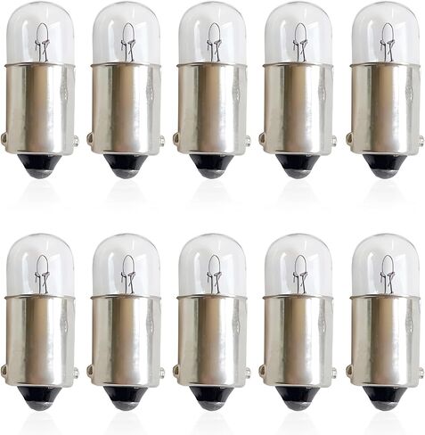 10 PCS T8.5 Car Halogen Reversing Lights, 12V 4W BA9S Base Dual Line Brake Turn Signal Lights, Light Replacement Modification Accessories, Universal for Most Cars, Trucks, SUVs (White) in Saudi Arabia