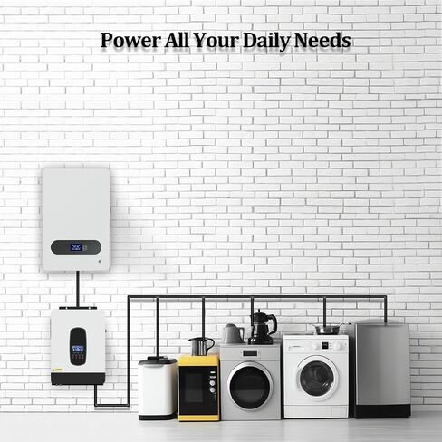 Y&H 2200W عاكس هجين للطاقة الشمسية DC12V إلى AC230V، عاكس موجة جيبية نقية خارج الشبكة مع شاحن شمسي 80A MPPT + شاحن تيار متردد، الحد الأقصى PV 2000W DC55-450V مدخل، مناسب لبطارية الرصاص الحمضية/ليثيوم 12 فولت in Saudi Arabia