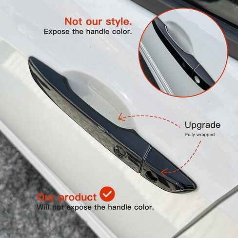 for Honda Civic 10th Gen 2016-2021 Sports Accessories Exterior Door Handle Cover Exterior Trims Handle Protection with Smart Auto Lock Holes (Glossy Black) in Saudi Arabia