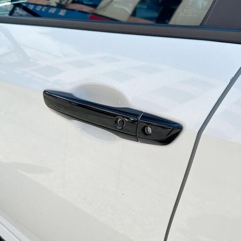 for Honda Civic 10th Gen 2016-2021 Sports Accessories Exterior Door Handle Cover Exterior Trims Handle Protection with Smart Auto Lock Holes (Glossy Black) in Saudi Arabia