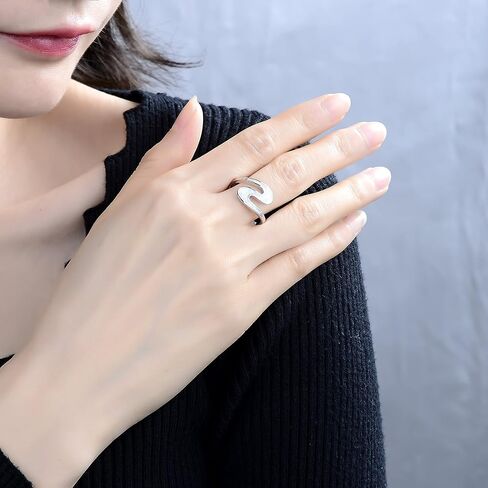 ENERGY STONE SWIRLY Japanese Opalite Sterling Silver Stacking Ring (Style ST09) in Saudi Arabia