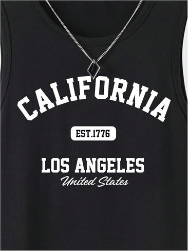 Floerns Boy's 3 Pcs Knitted Sleeveless Shirts Round Neck Letter Print Tank Top in Saudi Arabia
