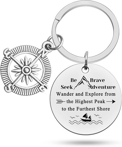 Heigebi Adventurist Gifts Adventure Keychain Mountains Gift for Wanderlust/Backpacker Nature Lover Traveler Gift in Saudi Arabia