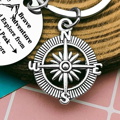 Heigebi Adventurist Gifts Adventure Keychain Mountains Gift for Wanderlust/Backpacker Nature Lover Traveler Gift in Saudi Arabia