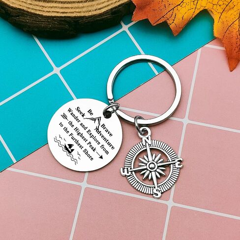 Heigebi Adventurist Gifts Adventure Keychain Mountains Gift for Wanderlust/Backpacker Nature Lover Traveler Gift in Saudi Arabia