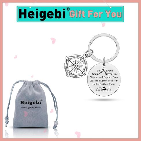 Heigebi Adventurist Gifts Adventure Keychain Mountains Gift for Wanderlust/Backpacker Nature Lover Traveler Gift in Saudi Arabia