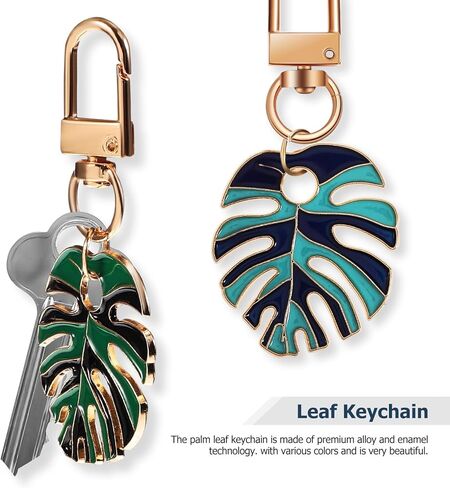 VALICLUD 5 قطعة حامل المنجد أوراق النباتات الاستوائية سلسلة المفاتيح شجرة Monstera النبات المفاتيح الزينة أوراق النبات حلقة رئيسية سيارة الاستوائية أوراق النخيل سلسلة المفاتيح حقيبة هاواي مأدبة البوهيمي سبيكة in Kuwait