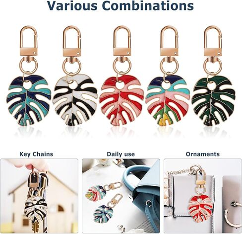 VALICLUD 5 قطعة حامل المنجد أوراق النباتات الاستوائية سلسلة المفاتيح شجرة Monstera النبات المفاتيح الزينة أوراق النبات حلقة رئيسية سيارة الاستوائية أوراق النخيل سلسلة المفاتيح حقيبة هاواي مأدبة البوهيمي سبيكة in Kuwait