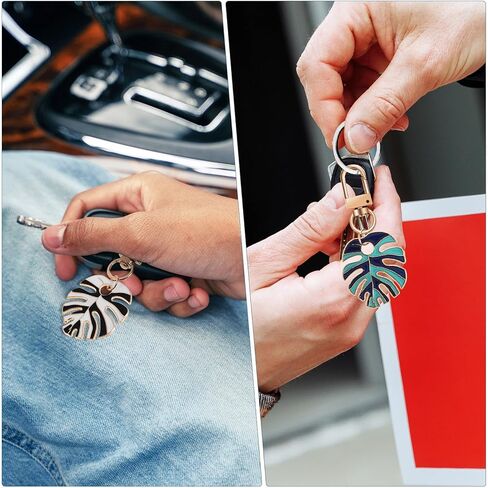 VALICLUD 5 قطعة حامل المنجد أوراق النباتات الاستوائية سلسلة المفاتيح شجرة Monstera النبات المفاتيح الزينة أوراق النبات حلقة رئيسية سيارة الاستوائية أوراق النخيل سلسلة المفاتيح حقيبة هاواي مأدبة البوهيمي سبيكة in Kuwait