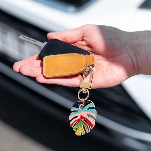 VALICLUD 5 قطعة حامل المنجد أوراق النباتات الاستوائية سلسلة المفاتيح شجرة Monstera النبات المفاتيح الزينة أوراق النبات حلقة رئيسية سيارة الاستوائية أوراق النخيل سلسلة المفاتيح حقيبة هاواي مأدبة البوهيمي سبيكة in Kuwait