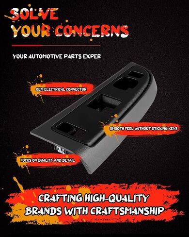 cciyu Light Gray and Black Window Switch Bezel Front Left Drivers Side Replacement Fits for Chevy Silverado 1500 2500 3500 2004-2006 for GMC Sierra 1500 2500 3500 2004-2006 Replace 89045124 in Saudi Arabia