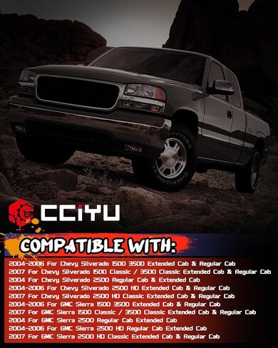 cciyu Light Gray and Black Window Switch Bezel Front Left Drivers Side Replacement Fits for Chevy Silverado 1500 2500 3500 2004-2006 for GMC Sierra 1500 2500 3500 2004-2006 Replace 89045124 in Saudi Arabia