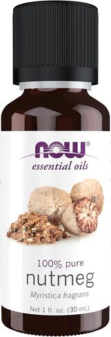 NOW Essential Oils, Nutmeg Oil, Energizing Aromatherapy Scent, Steam Distilled, 100% Pure, Vegan, Child Resistant Cap, 1-Ounce in Saudi Arabia