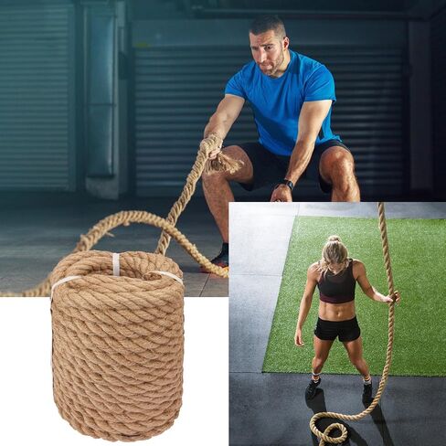 Diameter 1 Inch Hemp Rope - 100 Feet Length Thick Jute Rope, Nautical Manila Rope for Decorative Rope for Outdoor Landscaping, Gardening, Home Improvement, Crafts in Saudi Arabia