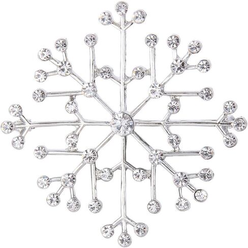 EVER FAITH Austrian Crystal Charming Lady Winter Snowflake Brooch Pin Clear in Saudi Arabia