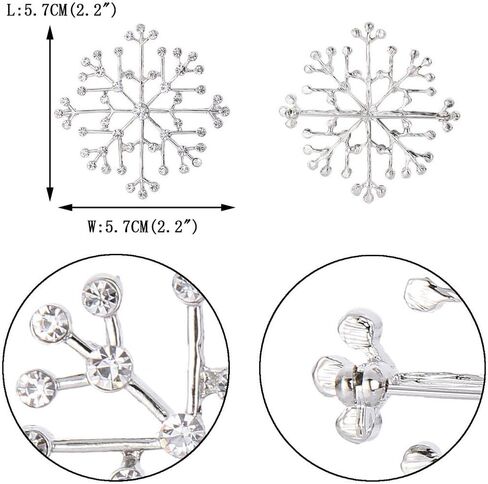 EVER FAITH Austrian Crystal Charming Lady Winter Snowflake Brooch Pin Clear in Saudi Arabia