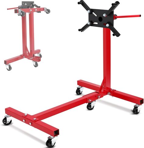 Engine Stand, 1500 lbs (3/4 Ton) Rotating Motor Stand with 360° Adjustable Head & 5 Casters, Folding Motor Hoist Dolly for Auto Repair, Vehicle Maintenance, DIY Projects in Saudi Arabia